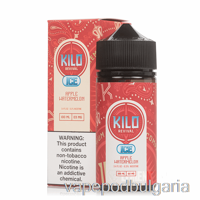 Vape Течности ледена ябълка диня - Kilo Revival - 100ml 3mg